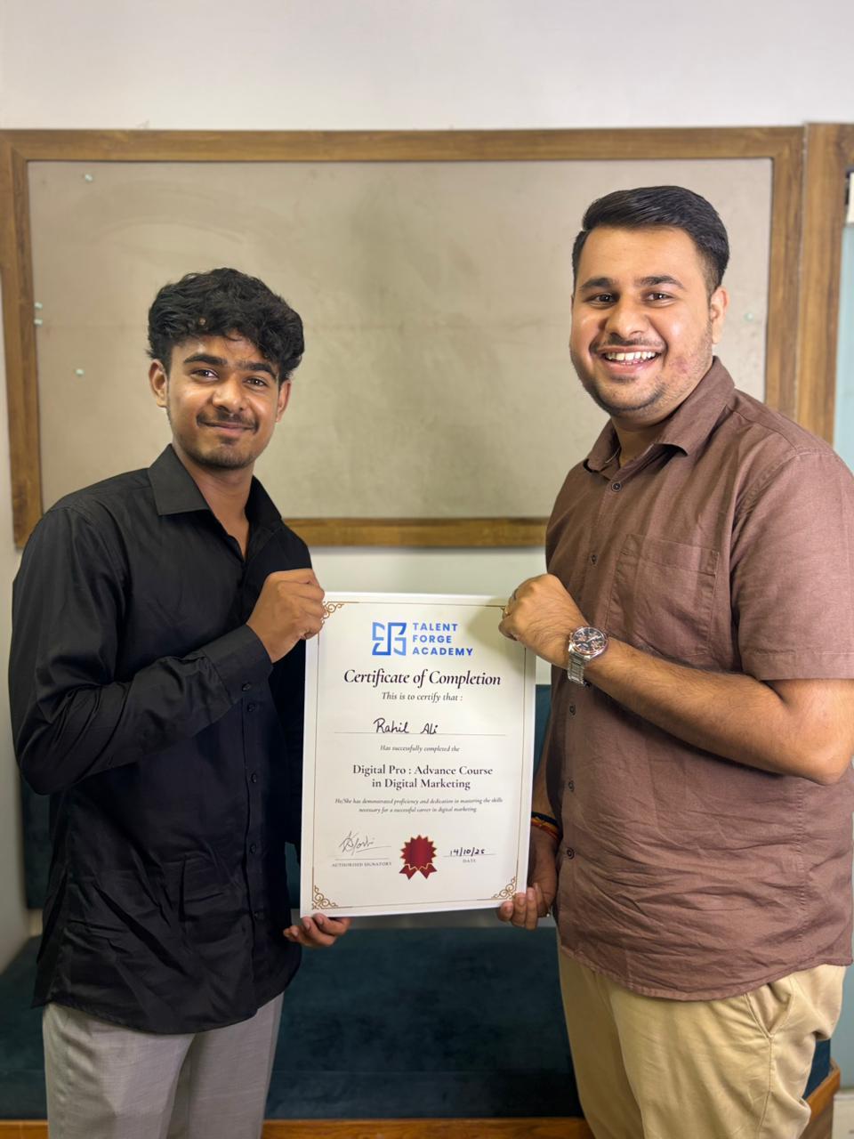 Talent Forge Academy Student Success Story - Digital Marketing Career