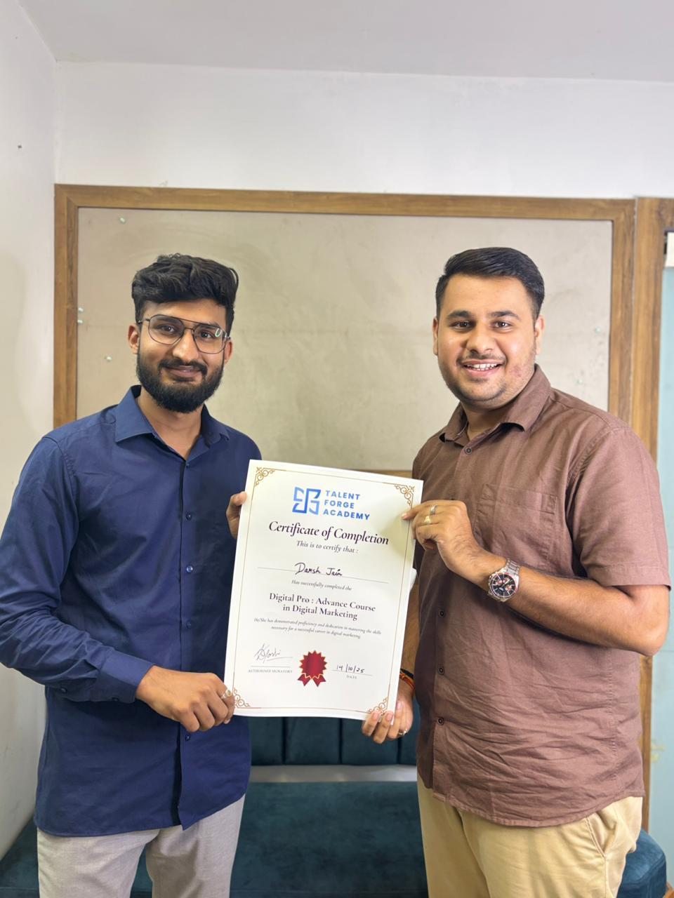 Digital Marketing Course Graduate Success - Talent Forge Academy